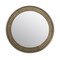 Saltoro Sherpi Traditional Style Round Mirror with Decorative Trim Edges, White-